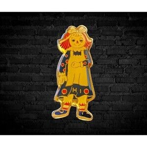 Vintage Raggedy Ann Pin/brooch- Says “Hi” Or “Ohio” On Dress